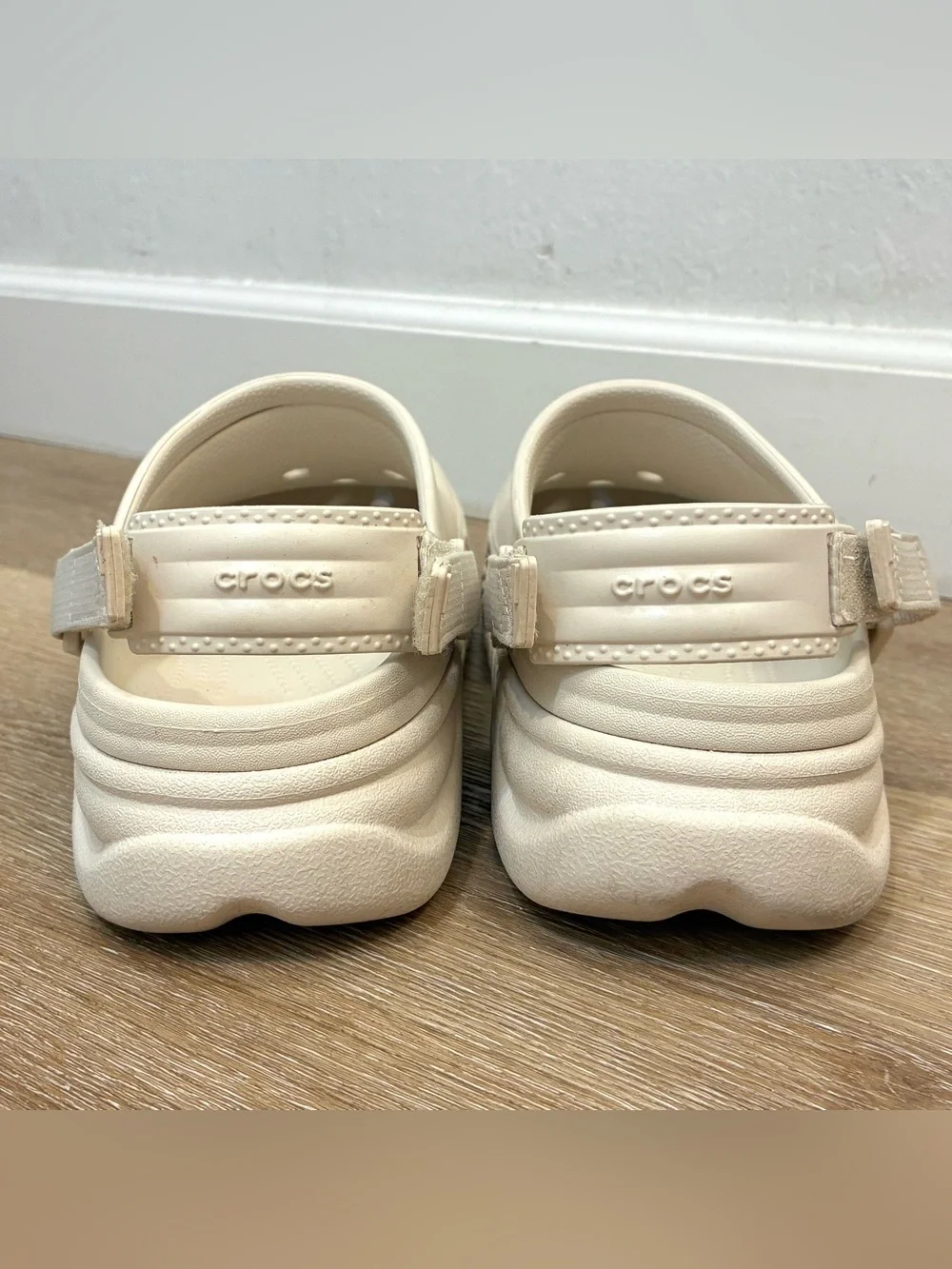 Crocs Duet Max II Clog Adjustable Straps Sandals White Beige Men’s US 12